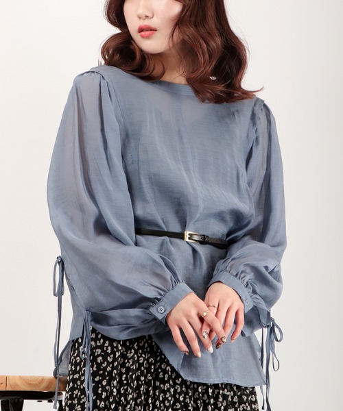 EACH.（イーチ）の「EACH シアーブラウス（シャツ/ブラウス・レディース・ピンク/ブルー/グリーン・FREE）」の11枚目の写真