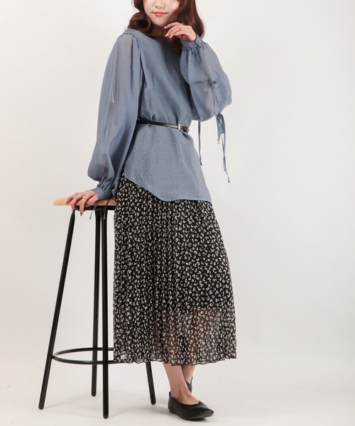 EACH.（イーチ）の「EACH シアーブラウス（シャツ/ブラウス・レディース・ピンク/ブルー/グリーン・FREE）」の14枚目の写真