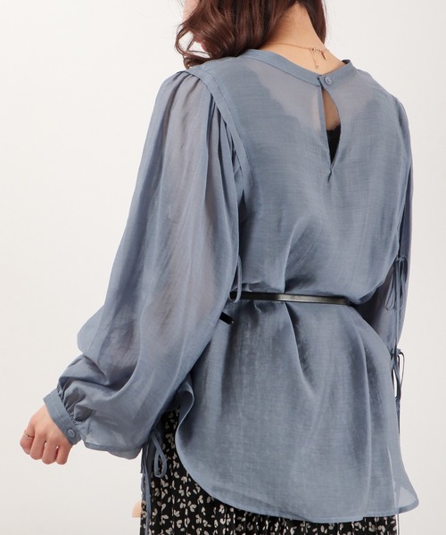 EACH.（イーチ）の「EACH シアーブラウス（シャツ/ブラウス・レディース・ピンク/ブルー/グリーン・FREE）」の13枚目の写真