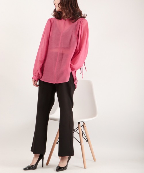 EACH.（イーチ）の「EACH シアーブラウス（シャツ/ブラウス・レディース・ピンク/ブルー/グリーン・FREE）」の18枚目の写真