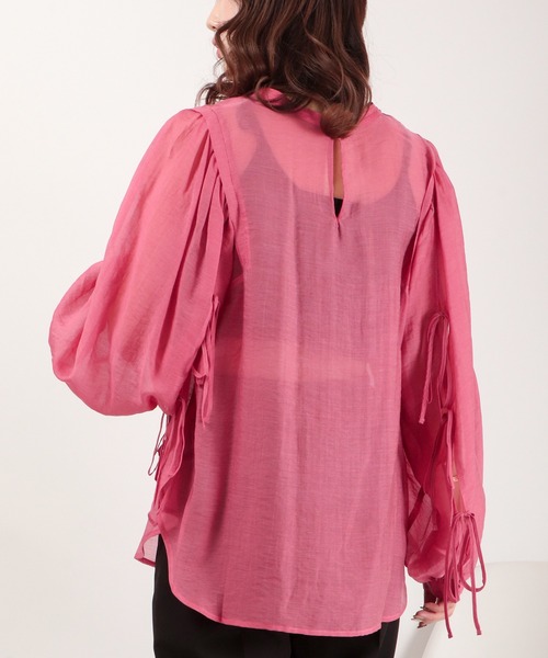 EACH.（イーチ）の「EACH シアーブラウス（シャツ/ブラウス・レディース・ピンク/ブルー/グリーン・FREE）」の17枚目の写真