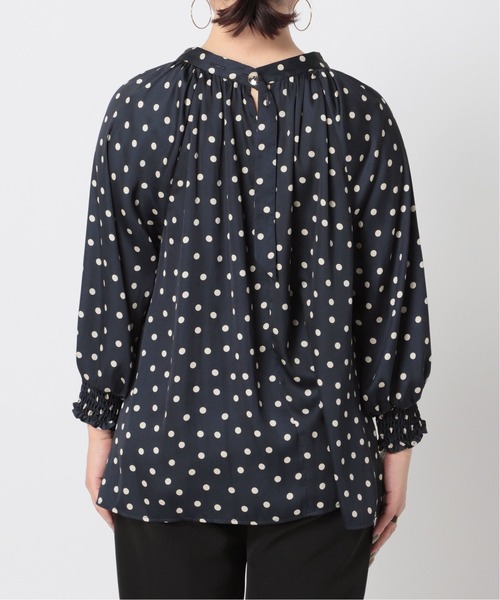 Simplicite(サンプリシテ)の「ドットシャーリングブラウス(シャツ/ブラウス・レディース・ブラック/ベージュ/ネイビー・FREE)」の6枚目の写真
