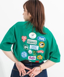 ワンポイント刺繍入りバックプリントアソートT