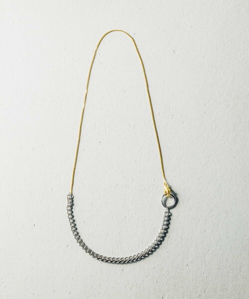 and cloud(アンドクラウド)の「String 2way Necklace(ネックレス・レディース・ブラック/シルバー/シルバー系その他/イエローゴールド・FREE)」の4枚目の写真