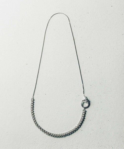 and cloud(アンドクラウド)の「String 2way Necklace(ネックレス・レディース・ブラック/シルバー/シルバー系その他/イエローゴールド・FREE)」の6枚目の写真