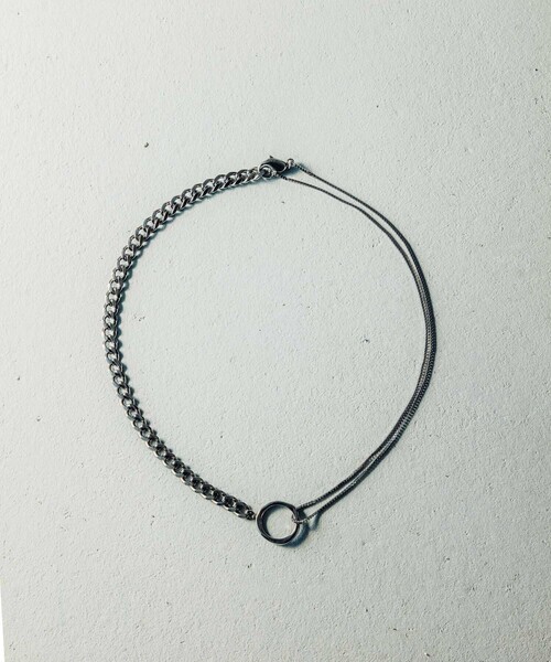and cloud(アンドクラウド)の「String 2way Necklace(ネックレス・レディース・ブラック/シルバー/シルバー系その他/イエローゴールド・FREE)」の8枚目の写真