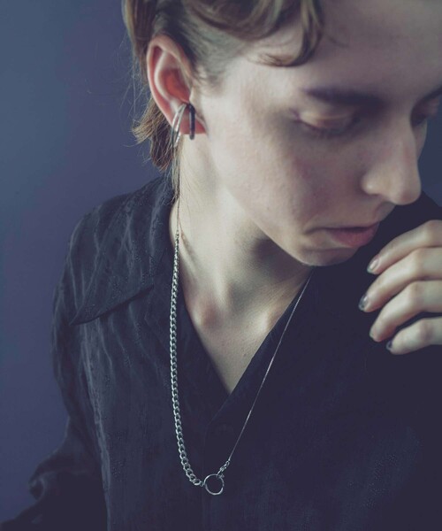 and cloud(アンドクラウド)の「String 2way Necklace(ネックレス・レディース・ブラック/シルバー/シルバー系その他/イエローゴールド・FREE)」の10枚目の写真