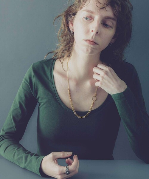 and cloud(アンドクラウド)の「String 2way Necklace(ネックレス・レディース・ブラック/シルバー/シルバー系その他/イエローゴールド・FREE)」の12枚目の写真