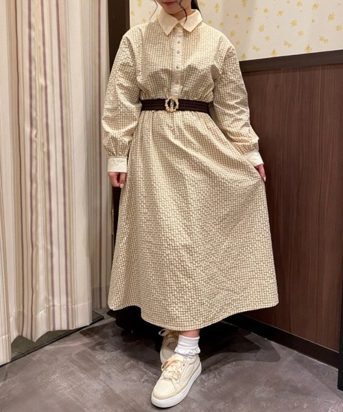 セール 襟付ギンガムチェック柄ｏｐ ワンピース Axes Femme アクシーズファム のファッション通販 Zozotown