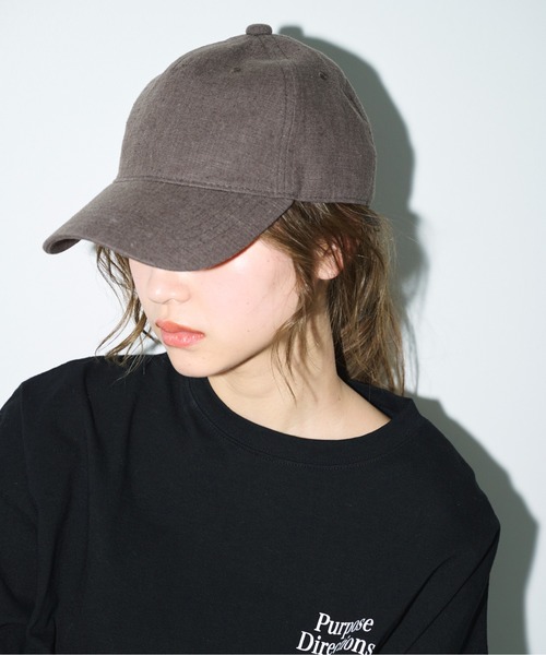 FREE'S MART（フリーズマート）の「リネンライクキャップ（キャップ・レディース・ブラック/ブラウン/ホワイト・ﾌﾘ-）」の3枚目の写真