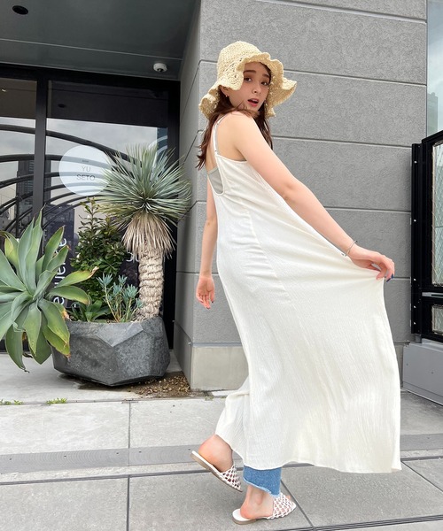 one after another NICE CLAUP（ワンアフターアナザーナイスクラップ）の「マルチウェイキャミワンピースセット（ワンピース・レディース・アイボリー/ブラック/ブラック系その他/オレンジ系その他・FREE）」の11枚目の写真