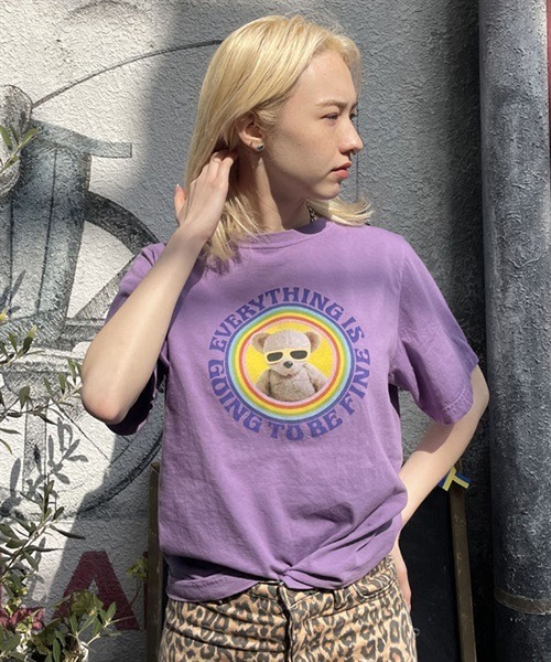 Candy Stripper（キャンディストリッパー）の「BE FINE Tシャツ（Tシャツ/カットソー・レディース・ラベンダー/ブラック/オフホワイト・2/4/3）」の3枚目の写真