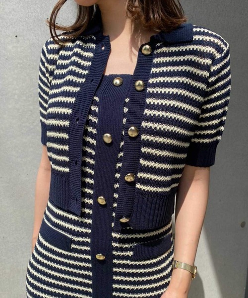 CORCOVADO レッド ワンピース　カーディガン セット S/M CORCOVADO レッド ワンピース カーディガン セット S/M