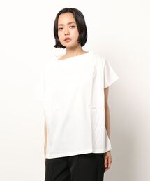 prose verse | ドライタッチコットンアシメタックフレンチＴシャツ(Tシャツ/カットソー)