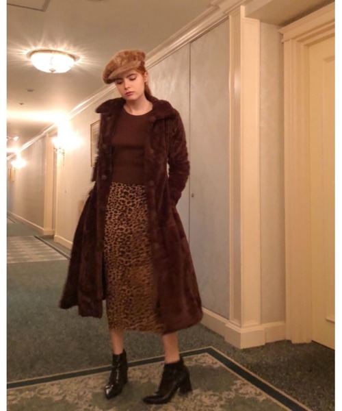 epine（エピヌ）の「mohair fur casquette（キャスケット・レディース・ブラウン・FREE）」の11枚目の写真