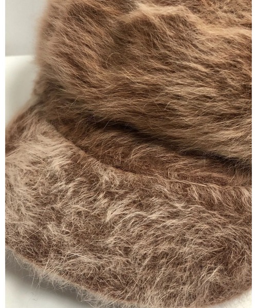 epine（エピヌ）の「mohair fur casquette（キャスケット・レディース・ブラウン・FREE）」の6枚目の写真