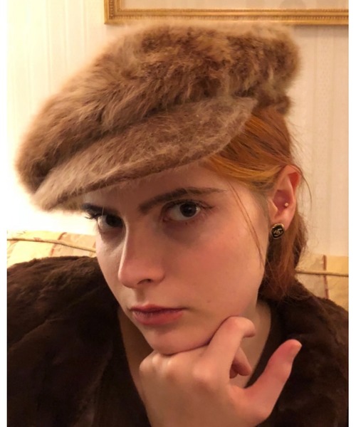 epine（エピヌ）の「mohair fur casquette（キャスケット・レディース・ブラウン・FREE）」の10枚目の写真