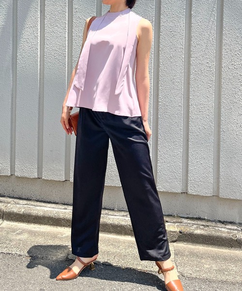 Jewelobe（ジュエローブ）の「バックリボンAラインノースリトップス（シャツ/ブラウス・レディース・ホワイト/グリーン/ブルー/パープル・M/S）」の12枚目の写真