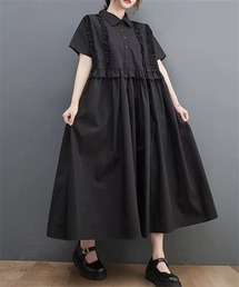 綿100% 上品なフリルワンピース