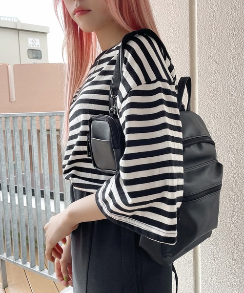 Figments（フィグメンツ）の「合皮ミニリュック（バックパック/リュック・レディース・ブラック・FREE）」の4枚目の写真