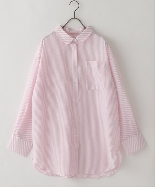 RAY CASSIN(レイカズン)の「ストライプシアーシャツ(シャツ/ブラウス・レディース・ピンク/グリーン/ネイビー・FREE)」の1枚目の写真