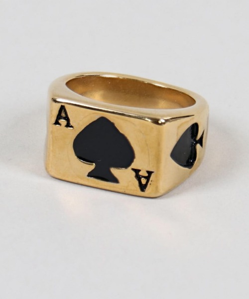 SPINNS（スピンズ）の「トランプモチーフ デザインリング（リング・メンズ・ゴールド/シルバー・16）」の2枚目の写真