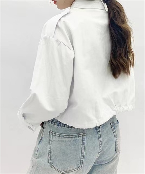 【新品】cygne ジャガード　ブルゾン　Fanny ホワイト ショート丈 Cygne ジャガードブルゾン Fanny ホワイト 新品】cygne ジャガード