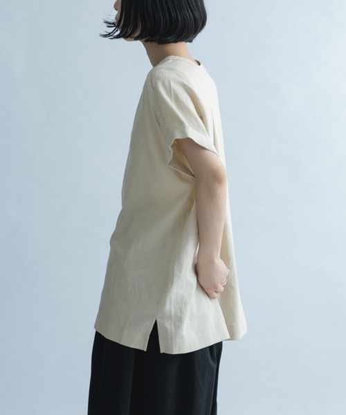 FORK&SPOON（フォークアンドスプーン）の「FORK&SPOON　フレンチロールスリーブブラウス（シャツ/ブラウス・レディース・ブラック/ベージュ・1）」の20枚目の写真