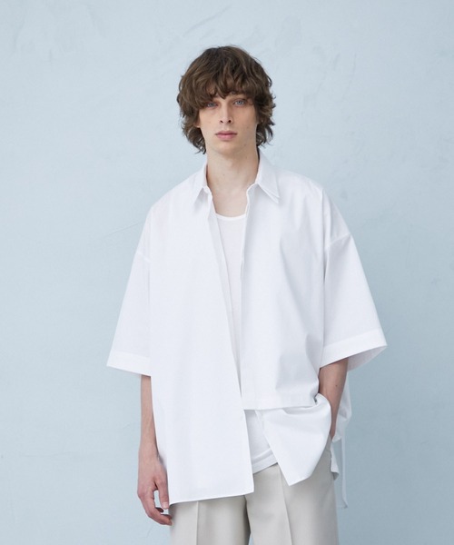 PUBLIC TOKYO（パブリックトウキョウ）の「レイヤードオーバーシャツ（シャツ/ブラウス・メンズ・ホワイト/サックスブルー・1/2）」の13枚目の写真