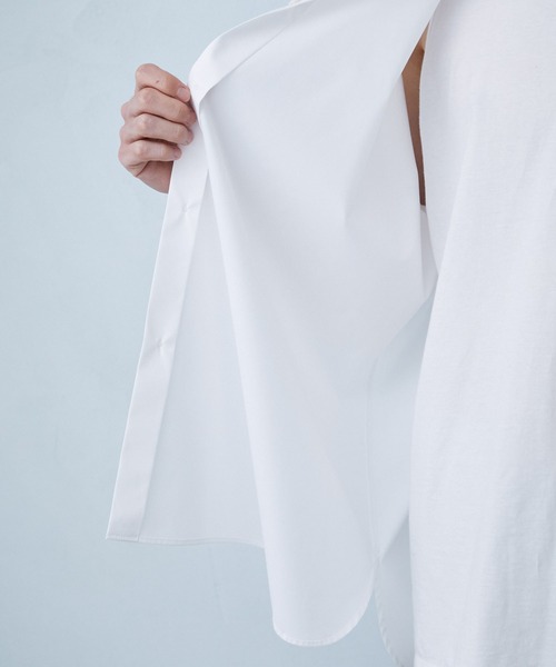 PUBLIC TOKYO（パブリックトウキョウ）の「レイヤードオーバーシャツ（シャツ/ブラウス・メンズ・ホワイト/サックスブルー・1/2）」の21枚目の写真