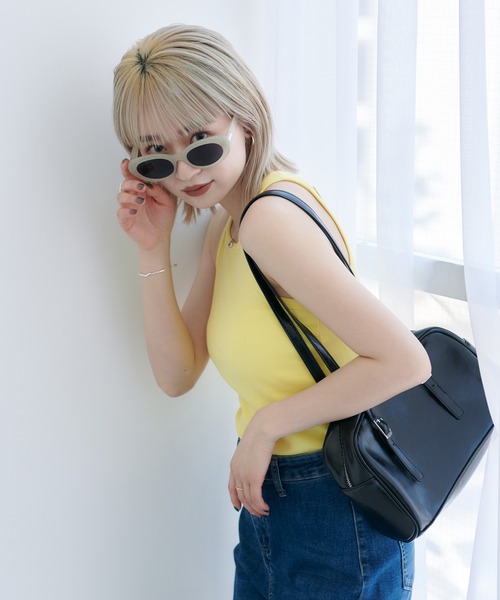 HALEY PESCA（ヘーリーペスカ）の「HALEY PESCA/オーバルフレーム サングラス（サングラス・レディース・ホワイト/ブラック/ブルー・FREE）」の4枚目の写真