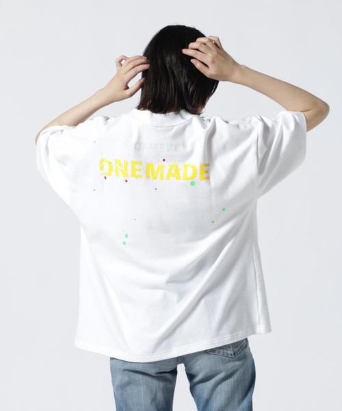ONE MADE（ワンメイド）の「ONE MADE(ワンメイド)サガラシシュウニコTシャツ（Tシャツ/カットソー・レディース・ホワイト・F）」の15枚目の写真