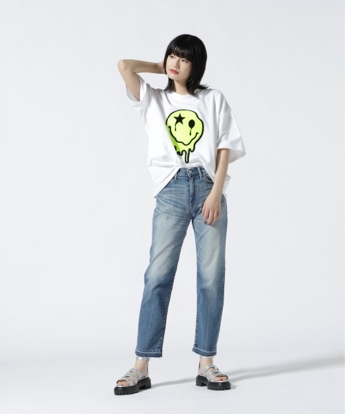 ONE MADE（ワンメイド）の「ONE MADE(ワンメイド)サガラシシュウニコTシャツ（Tシャツ/カットソー・レディース・ホワイト・F）」の6枚目の写真