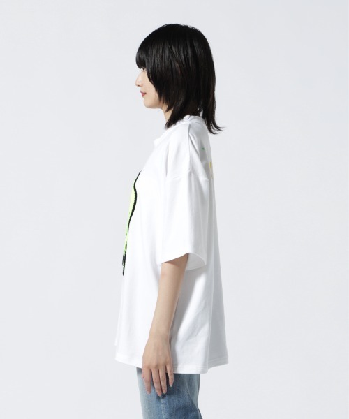 ONE MADE（ワンメイド）の「ONE MADE(ワンメイド)サガラシシュウニコTシャツ（Tシャツ/カットソー・レディース・ホワイト・F）」の7枚目の写真