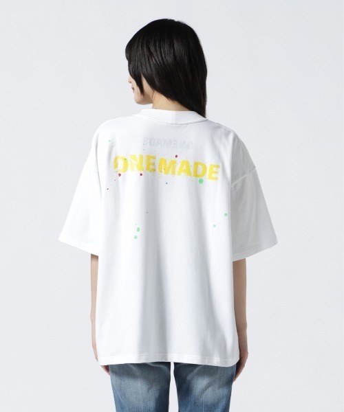 ONE MADE（ワンメイド）の「ONE MADE(ワンメイド)サガラシシュウニコTシャツ（Tシャツ/カットソー・レディース・ホワイト・F）」の8枚目の写真