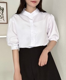 Cham.（チャム）の「ボリューム袖バンドカラーブラウス（シャツ/ブラウス）」
