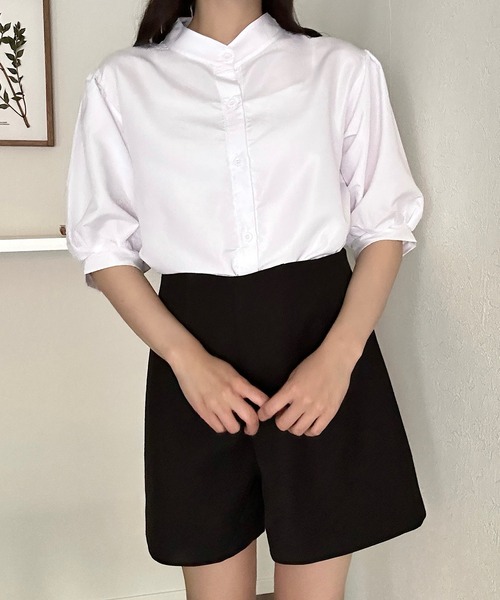 Cham.(チャム)の「ボリューム袖バンドカラーブラウス(シャツ/ブラウス・レディース・オフホワイト・F)」の19枚目の写真