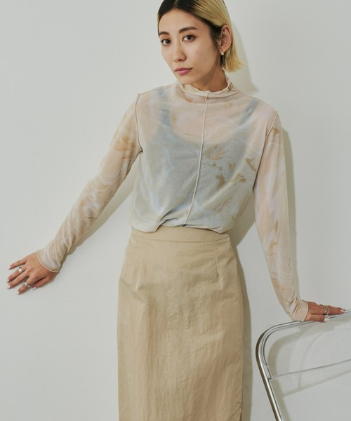 Auntie Rosa Holiday(アンティローザホリデー)の「アウトシームボトルネックプルオーバー(Tシャツ/カットソー・レディース・ベージュ/グレー・FREE)」の4枚目の写真