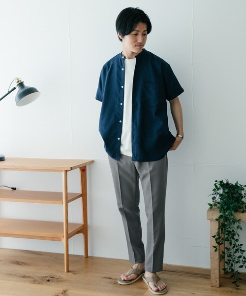 ITEMS URBANRESEARCH（アイテムズ アーバンリサーチ）の「ピンヘッド テーパードイージーパンツ（その他パンツ・メンズ・グレー/ネイビー/ベージュ/ブラック・LARGE/MEDIUM）」の8枚目の写真