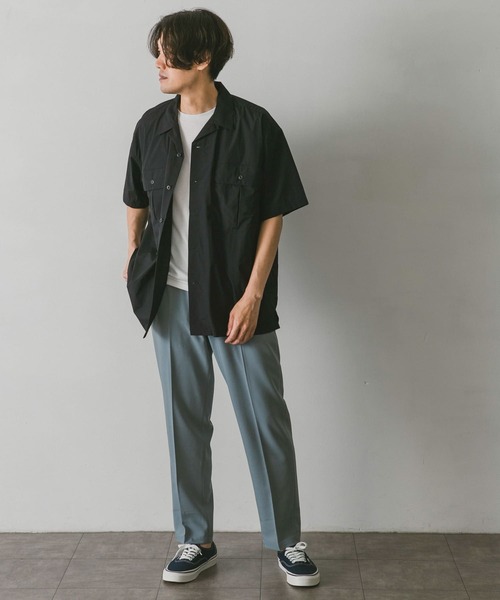 URBAN RESEARCH DOORS（アーバンリサーチドアーズ）の「ナイロンストレッチショートスリーブシャツ（シャツ/ブラウス・メンズ・オリーブ/ネイビー/ブラック・LARGE/MEDIUM）」の7枚目の写真