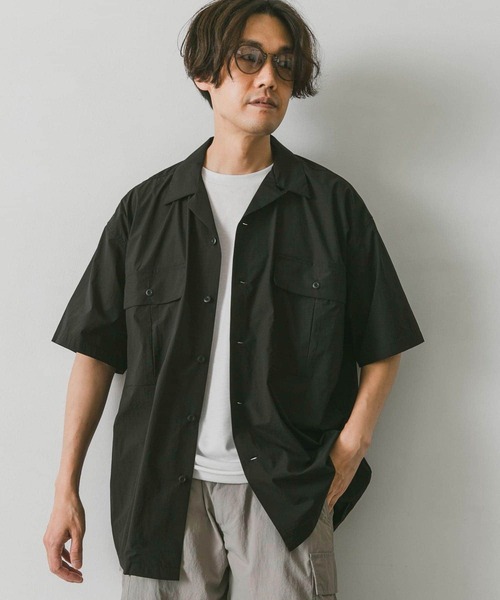 URBAN RESEARCH DOORS（アーバンリサーチドアーズ）の「ナイロンストレッチショートスリーブシャツ（シャツ/ブラウス・メンズ・オリーブ/ネイビー/ブラック・LARGE/MEDIUM）」の12枚目の写真