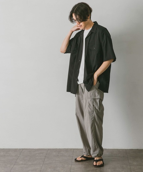 URBAN RESEARCH DOORS（アーバンリサーチドアーズ）の「ナイロンストレッチショートスリーブシャツ（シャツ/ブラウス・メンズ・オリーブ/ネイビー/ブラック・LARGE/MEDIUM）」の19枚目の写真