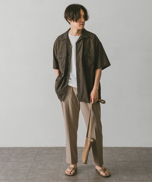 URBAN RESEARCH DOORS（アーバンリサーチドアーズ）の「ナイロンストレッチショートスリーブシャツ（シャツ/ブラウス・メンズ・オリーブ/ネイビー/ブラック・LARGE/MEDIUM）」の22枚目の写真