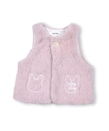 SLAP SLIP BABY（スラップスリップベビー）の「SLAPSLIPBABY/アニマルモチーフ刺繍ボアベストベビー(70~80cm)（ベスト）」