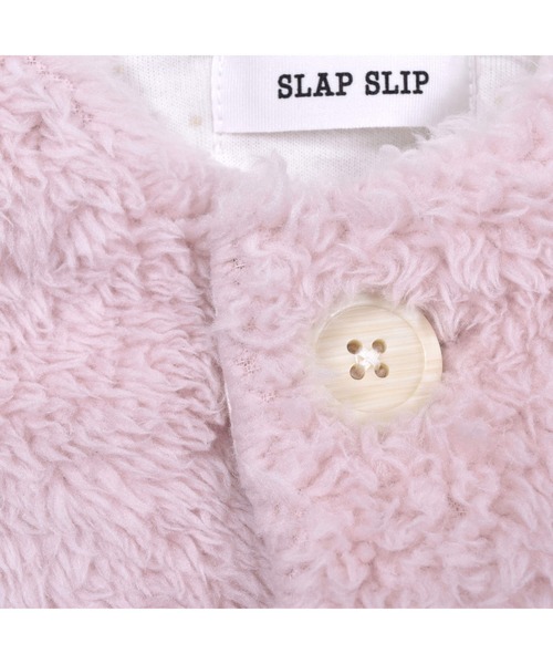SLAP SLIP BABY（スラップスリップベビー）の「SLAPSLIPBABY/アニマルモチーフ刺繍ボアベストベビー(70~80cm)（ベスト・キッズ・オフホワイト/ピンク/ベージュ系その他・ONESIZE）」の11枚目の写真