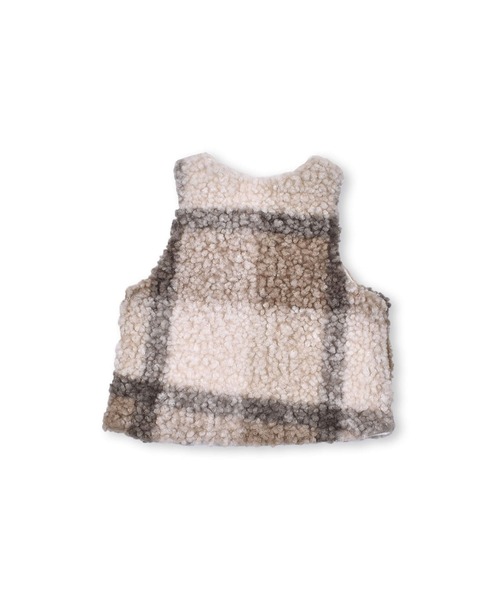 SLAP SLIP BABY（スラップスリップベビー）の「SLAPSLIPBABY/アニマルモチーフ刺繍ボアベストベビー(70~80cm)（ベスト・キッズ・オフホワイト/ピンク/ベージュ系その他・ONESIZE）」の9枚目の写真