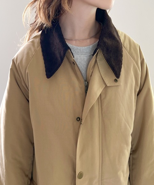 Java（ジャバ）の「《JaVaジャバ コラボ》冬の相棒。配色衿ボリューム中綿ブルゾン（モッズコート・レディース・ブラック/ベージュ/カーキ・LARGE/X-LARGE/MEDIUM）」の15枚目の写真