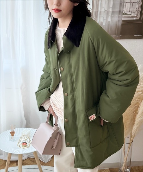 Java（ジャバ）の「《JaVaジャバ コラボ》冬の相棒。配色衿ボリューム中綿ブルゾン（モッズコート・レディース・ブラック/ベージュ/カーキ・LARGE/X-LARGE/MEDIUM）」の18枚目の写真