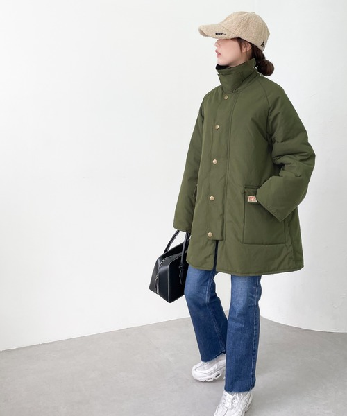 Java（ジャバ）の「《JaVaジャバ コラボ》冬の相棒。配色衿ボリューム中綿ブルゾン（モッズコート・レディース・ブラック/ベージュ/カーキ・LARGE/X-LARGE/MEDIUM）」の22枚目の写真