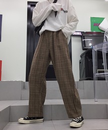 GENXDER | 【genxder】ユニセックスチェック柄カーゴパンツ(カーゴパンツ)